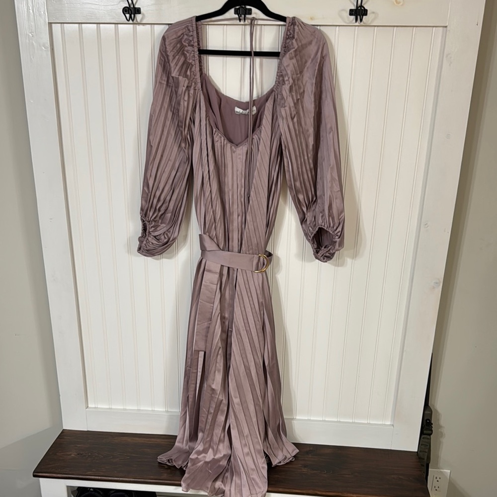 Petal & Pup Pink Wedding Guest dress with 3/4 Bishop Sleeves